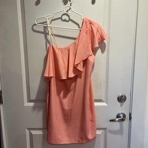BCBGeneration one shoulder pink mini dress